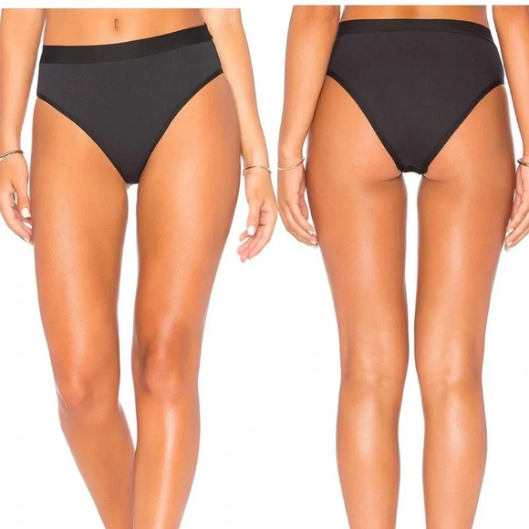 L Space Bikini Swim Bottom Frenchi Bottom in Black XS NWT - Picture 2 of 7